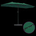 Parasol de Grădină Verde 385 x 209 x 244 cm țesătură - WALTI WALTI