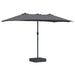 Parasol de Grădină Antracit 385 x 209 x 244 cm țesătură - WALTI WALTI