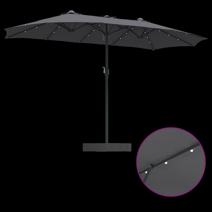 Parasol de Grădină Antracit 385 x 209 x 244 cm țesătură - WALTI WALTI