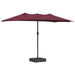 Parasol de Grădină Roșu bordo 385 x 209 x 244 cm țesătură - WALTI WALTI