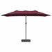 Parasol de Grădină Roșu bordo 385 x 209 x 244 cm țesătură - WALTI WALTI