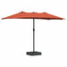 Parasol de Grădină Terracota 385 x 209 x 244 cm țesătură - WALTI WALTI