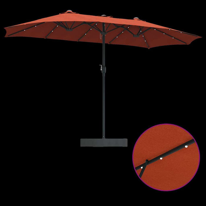 Parasol de Grădină Terracota 385 x 209 x 244 cm țesătură - WALTI WALTI