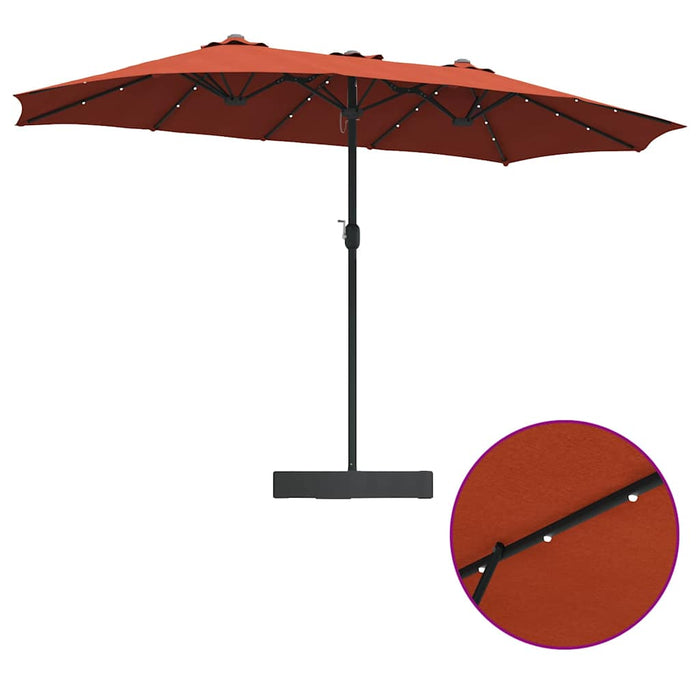 Parasol de Grădină Terracota 385 x 209 x 244 cm țesătură - WALTI WALTI