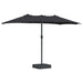 Parasol de Grădină Negru 385 x 209 x 244 cm țesătură - WALTI WALTI