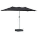 Parasol de Grădină Negru 385 x 209 x 244 cm țesătură - WALTI WALTI