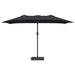 Parasol de Grădină Negru 385 x 209 x 244 cm țesătură - WALTI WALTI