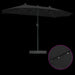 Parasol de Grădină Negru 385 x 209 x 244 cm țesătură - WALTI WALTI