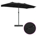 Parasol de Grădină Negru 385 x 209 x 244 cm țesătură - WALTI WALTI