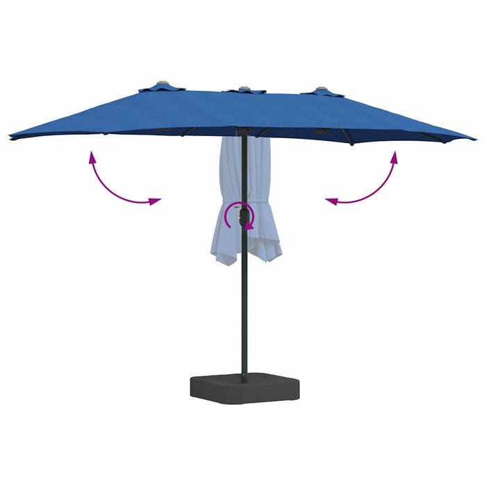 Parasol de Grădină albastru 385 x 209 x 244 cm țesătură - WALTI WALTI