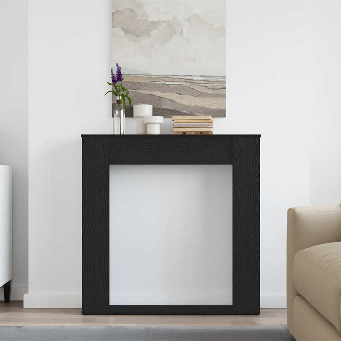 Ramă șemineu stejar negru 100x20x100 cm lemn prelucrat - WALTI WALTI