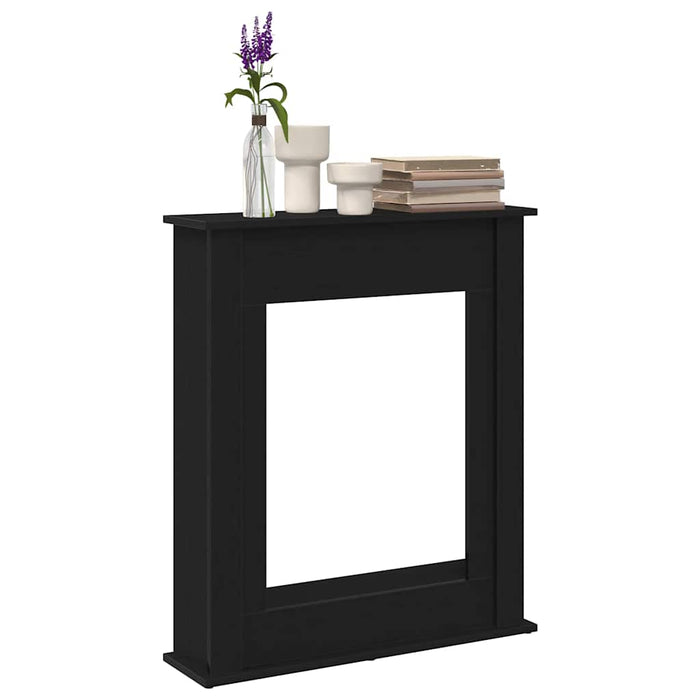Ramă șemineu stejar negru 75x20x87,5 cm lemn prelucrat - WALTI WALTI