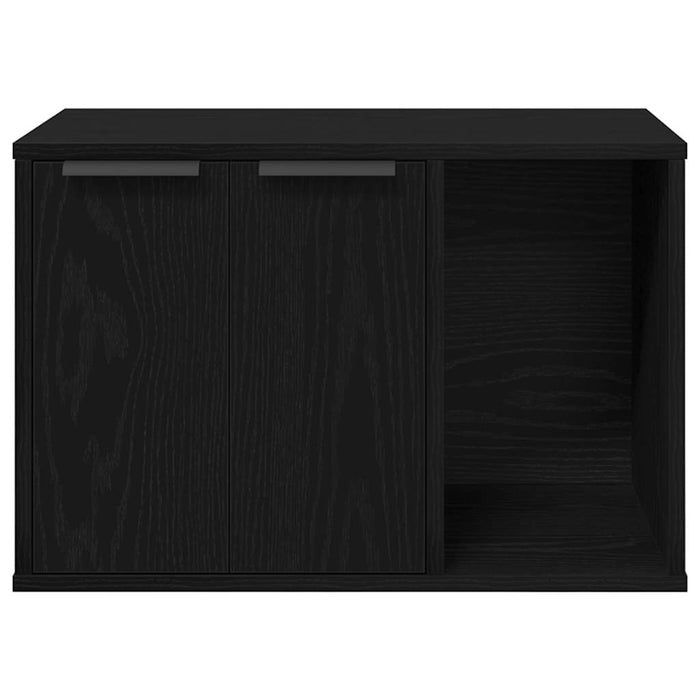Litiera pentru pisici, împrejmuire, stejar negru, 60x40x40 cm, lemn stratificat - WALTI WALTI