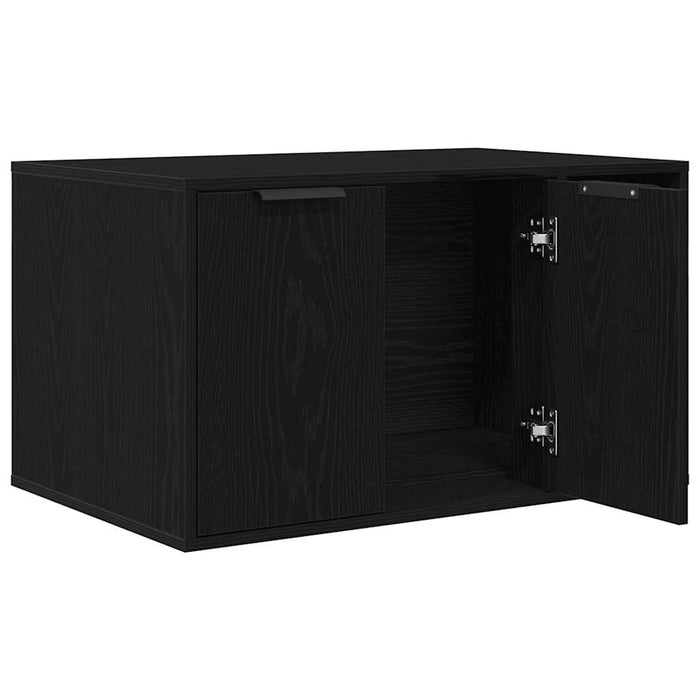 Litiera pentru pisici, împrejmuire, stejar negru, 80x50x45 cm, lemn stratificat - WALTI WALTI