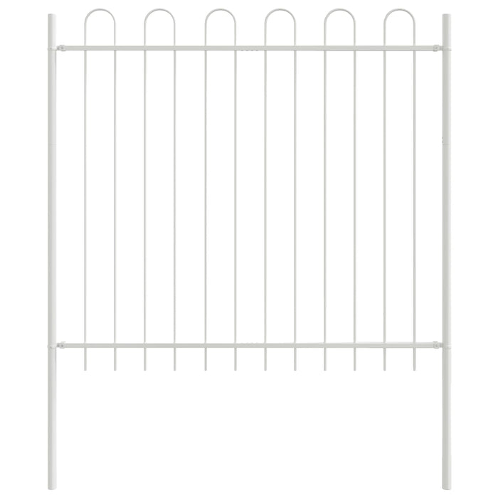 Gard de Grădină 2 pcs Alb 3,4 x 1,2 m Oțel acoperit cu pulbere - WALTI WALTI