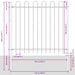 Gard de Grădină 2 pcs Alb 3,4 x 1,2 m Oțel acoperit cu pulbere - WALTI WALTI