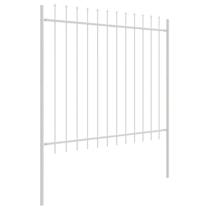 Gard de Grădină 3 pcs Alb 5,1 x 1,5 m Oțel acoperit cu pulbere - WALTI WALTI