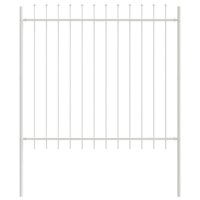 Gard de Grădină 3 pcs Alb 5,1 x 1,5 m Oțel acoperit cu pulbere - WALTI WALTI
