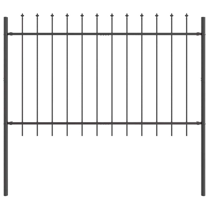Gard de Grădină Gri 6.8 x 1.2 m Oțel vopsit în pulbere - WALTI WALTI