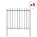 Gard de Grădină 5 pcs Gri 8,5 x 1,5 m Oțel acoperit cu pulbere - WALTI WALTI