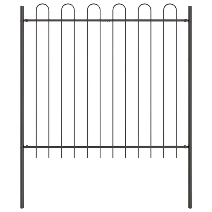 Gard de Grădină 6 pcs Gri 10,2 x 1,5 m Oțel acoperit cu pulbere WALTI