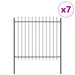 Gard de Grădină 7 pcs Gri 11,9 x 1,5 m Oțel acoperit cu pulbere - WALTI WALTI
