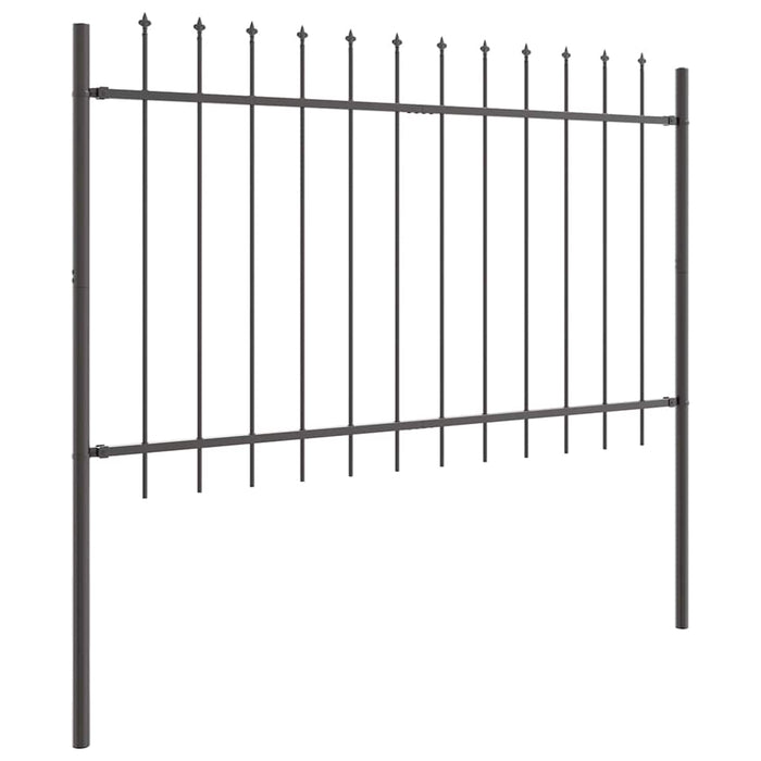 Gard de Grădină Gri 15.3 x 1 m Oțel vopsit în pulbere - WALTI WALTI
