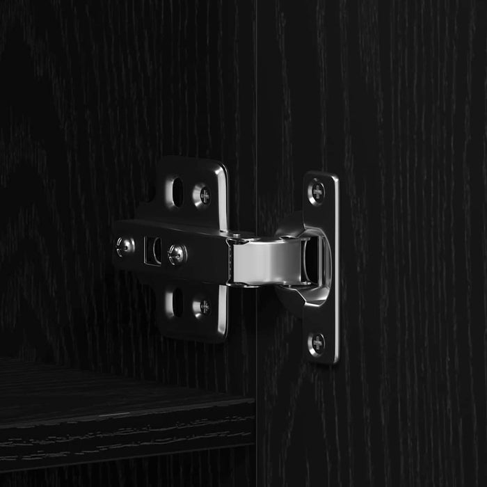 Dulap pentru pantofi Negru 80 x 35.5 x 180 cm Lemn compozit - WALTI WALTI