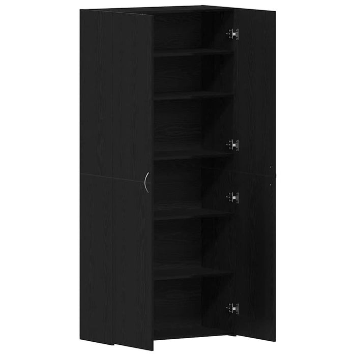 Dulap pentru pantofi Negru 80 x 35.5 x 180 cm Lemn compozit - WALTI WALTI