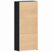 Dulap pentru pantofi Negru 80 x 35.5 x 180 cm Lemn compozit - WALTI WALTI