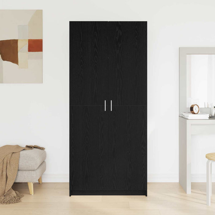 Dulap cu raft Stejar Negru 80 x 50,5 x 180 cm Lemn compozit - WALTI WALTI