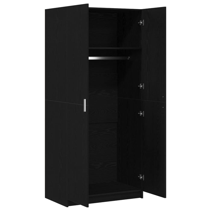 Dulap cu raft Stejar Negru 80 x 50,5 x 180 cm Lemn compozit - WALTI WALTI