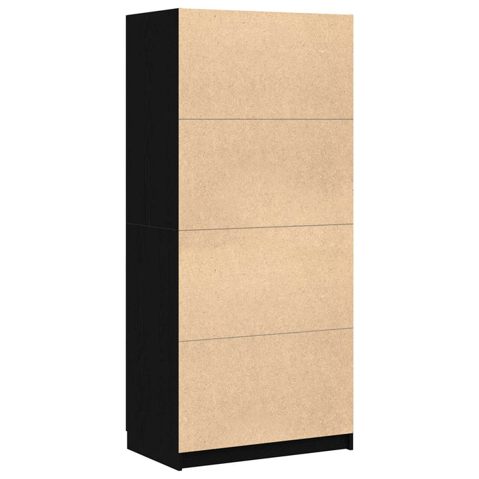 Dulap cu raft Stejar Negru 80 x 50,5 x 180 cm Lemn compozit - WALTI WALTI