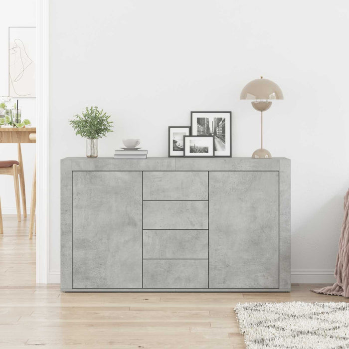 Bufet cu sertar Gri din beton 120 x 36 x 69 cm Lemn compozit WALTI