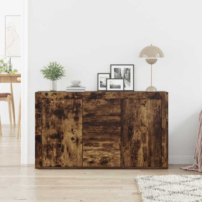 Bufet cu sertar Stejar fumuriu 120 x 36 x 69 cm Lemn compozit - WALTI WALTI
