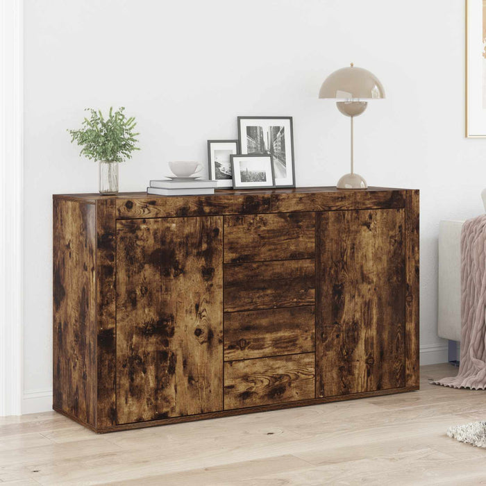 Bufet cu sertar Stejar fumuriu 120 x 36 x 69 cm Lemn compozit - WALTI WALTI