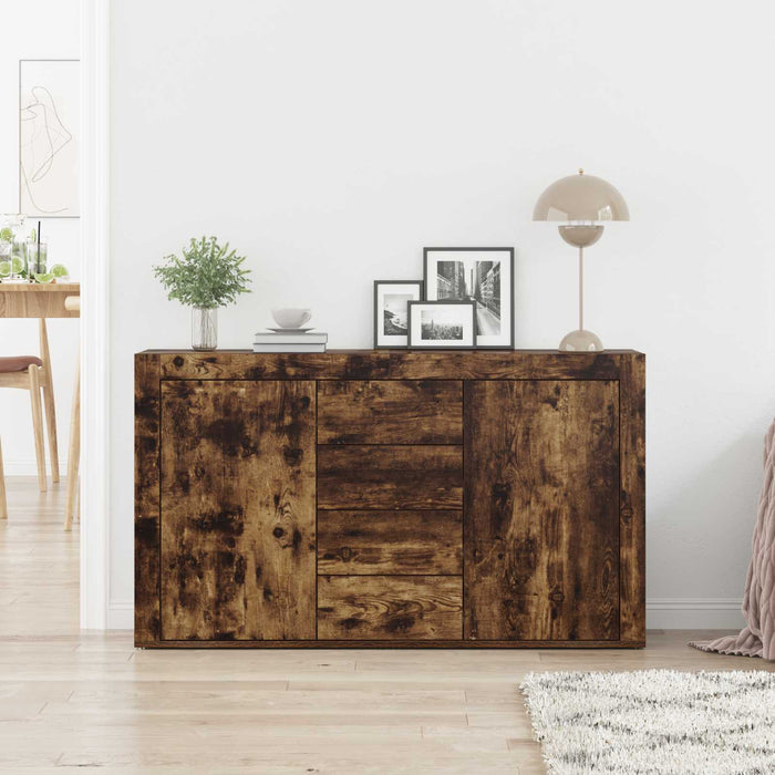 Bufet cu sertar Stejar fumuriu 120 x 36 x 69 cm Lemn compozit - WALTI WALTI