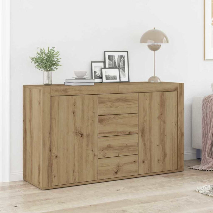 Bufet cu sertar Stejar Artizanal 120 x 36 x 69 cm Lemn compozit - WALTI WALTI