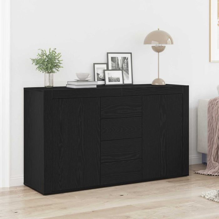 Bufet cu sertar Stejar Negru 120 x 36 x 69 cm Lemn compozit WALTI
