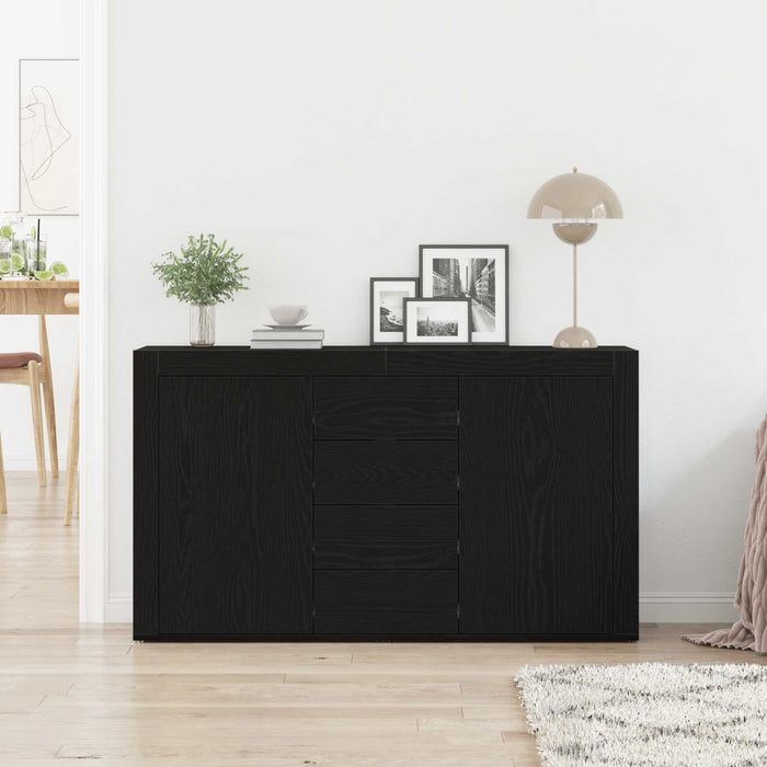 Bufet cu sertar Stejar Negru 120 x 36 x 69 cm Lemn compozit WALTI