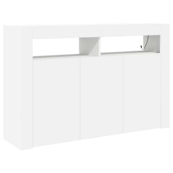 Bufet cu lumini cu bandă LED Alb 116 x 30 x 75 cm Lemn compozit WALTI