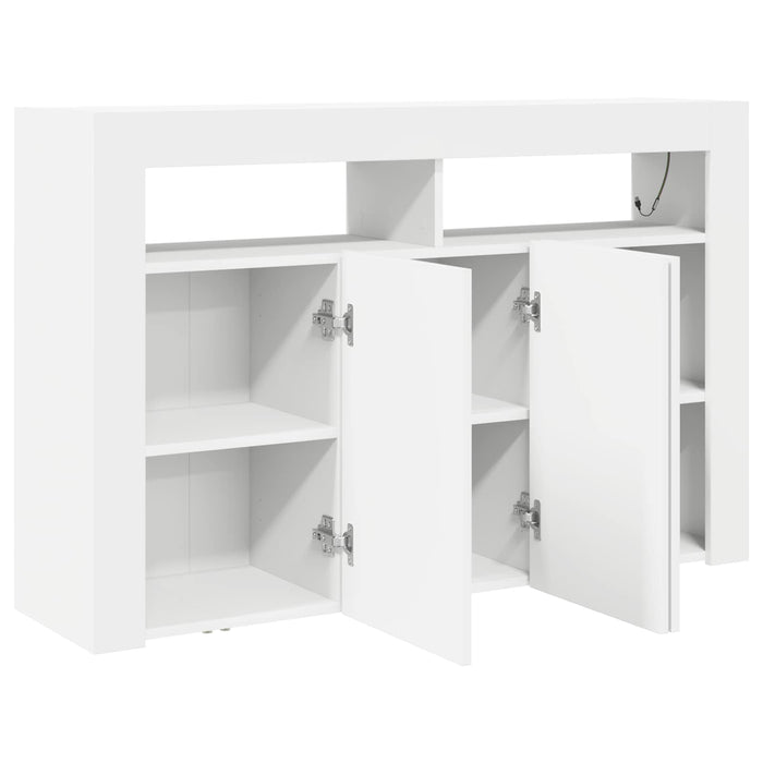 Bufet cu lumini cu bandă LED Alb 116 x 30 x 75 cm Lemn compozit WALTI