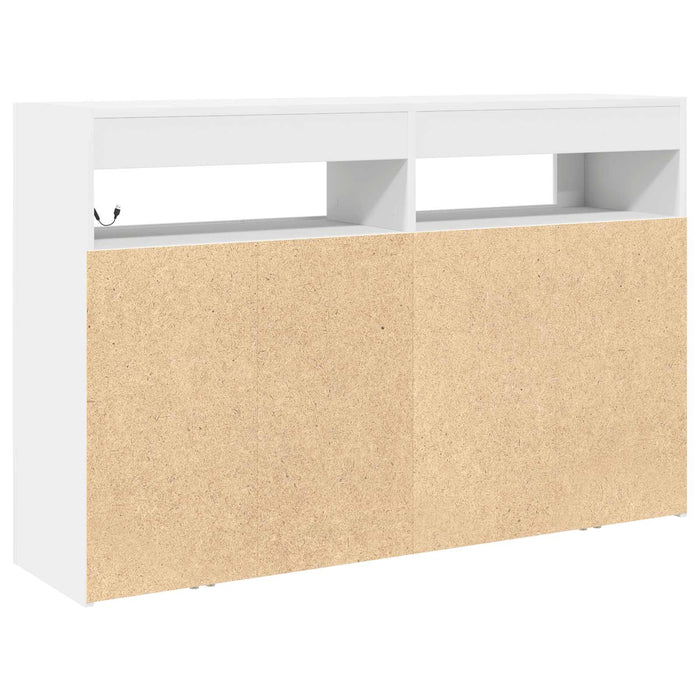Bufet cu lumini cu bandă LED Alb 116 x 30 x 75 cm Lemn compozit WALTI