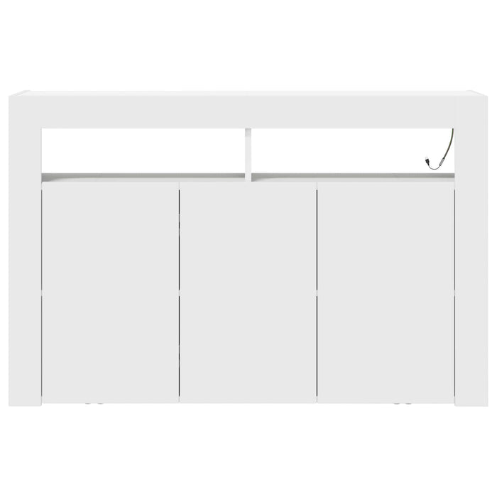 Bufet cu lumini cu bandă LED Alb 116 x 30 x 75 cm Lemn compozit WALTI