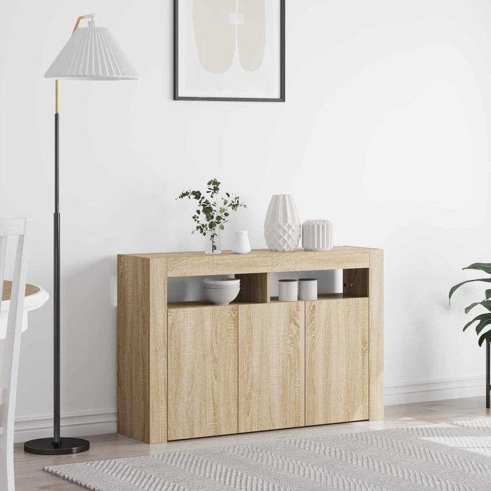 Bufet Stejar Sonoma 116 x 30 x 75 cm Lemn compozit - WALTI WALTI