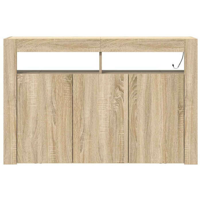 Bufet Stejar Sonoma 116 x 30 x 75 cm Lemn compozit - WALTI WALTI