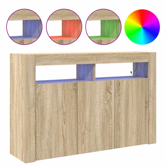Bufet Stejar Sonoma 116 x 30 x 75 cm Lemn compozit - WALTI WALTI