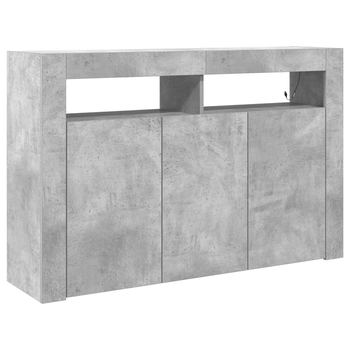 Bufet Gri din beton 116 x 30 x 75 cm Lemn compozit WALTI