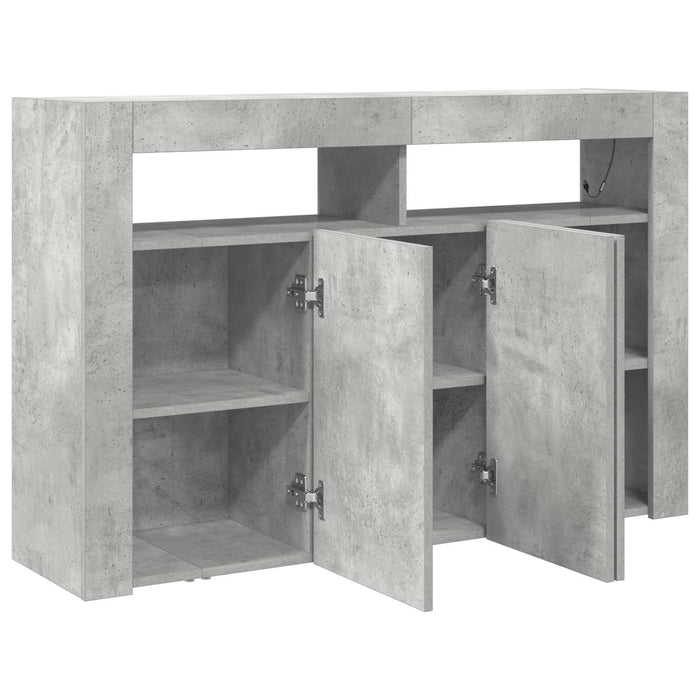 Bufet Gri din beton 116 x 30 x 75 cm Lemn compozit WALTI