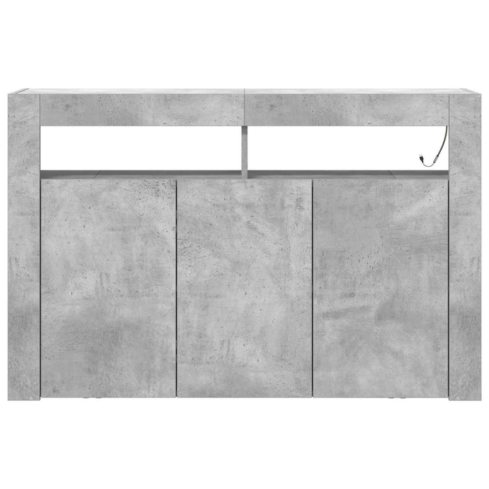 Bufet Gri din beton 116 x 30 x 75 cm Lemn compozit WALTI
